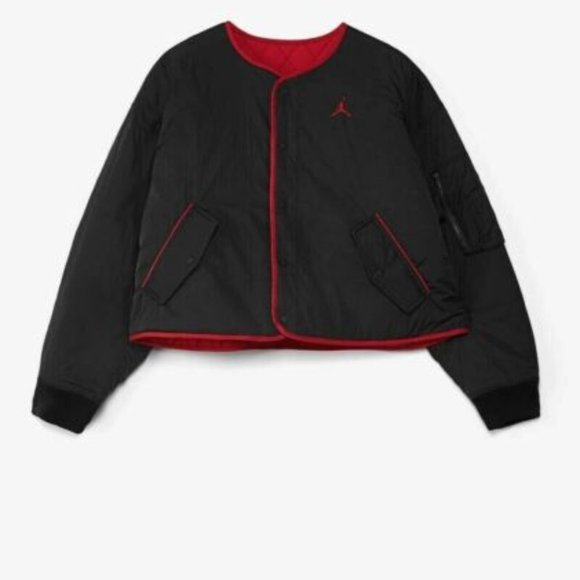 Nike Air Jordan Flight Cropped Bomber Reversible Jacket - Picture 7 of 11